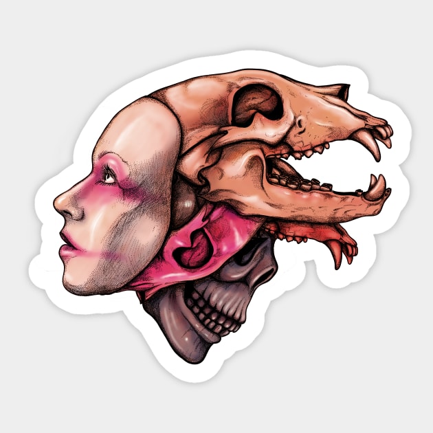 Skull Hat Color Sticker by fakeface